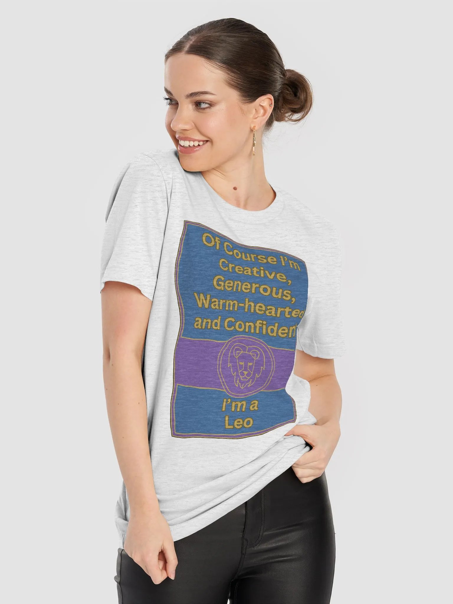 Of Course I’m Leo Zodiac Sign T-Shirt, Zodiac Sign Vibes T-Shirt, Leo T-Shirt, Astrological T-shirt product image (1)