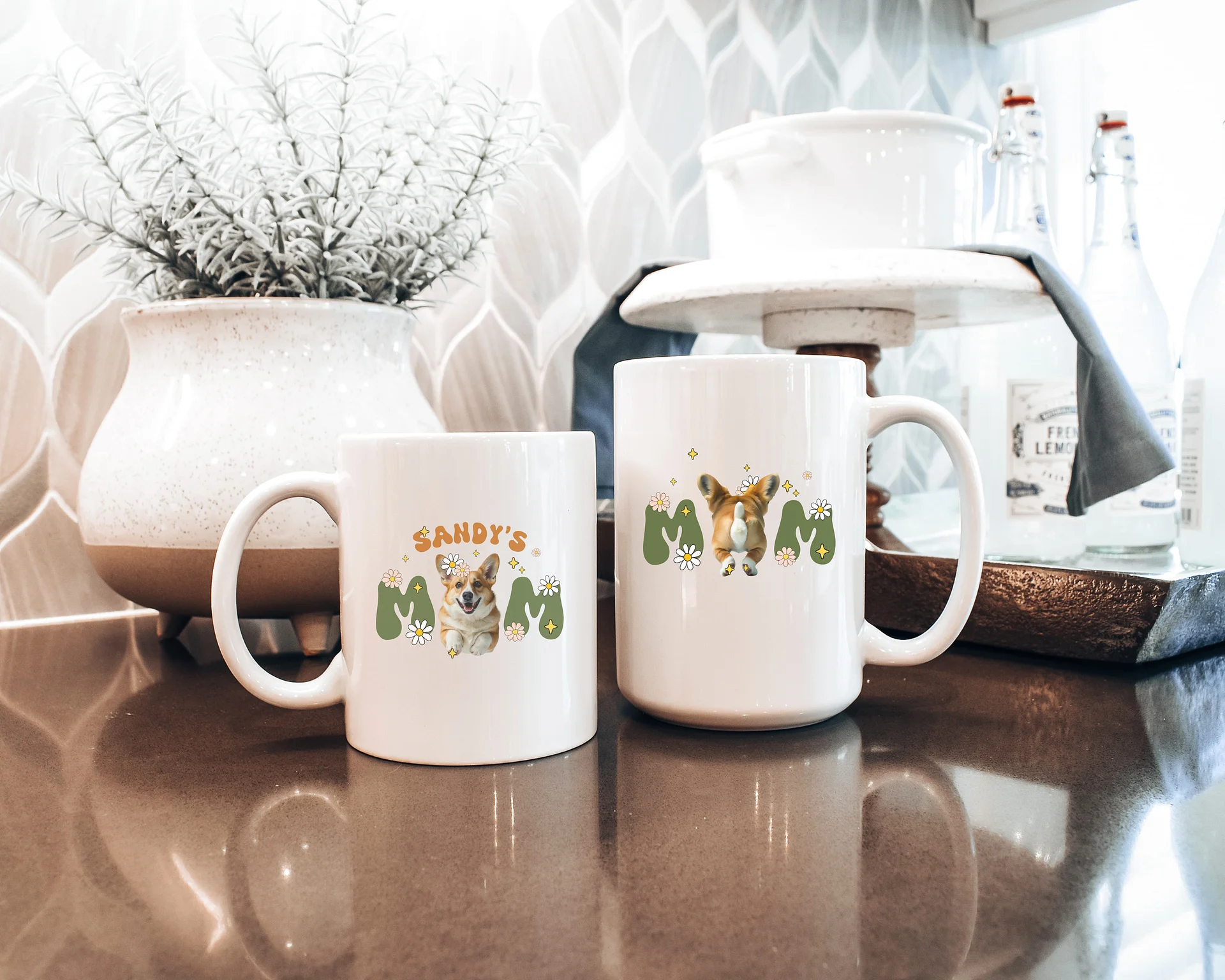 Corgi mom retro white coffee mug product image (4)