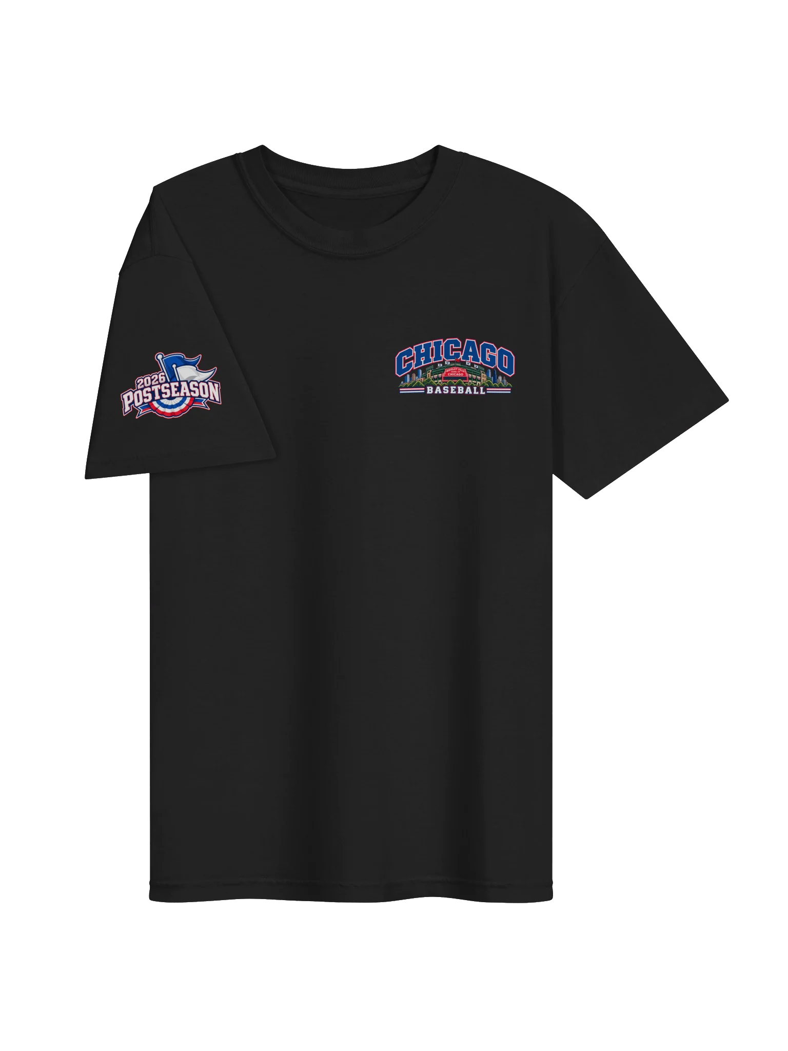 Chicago Northside Baseball 2026 "Postseason" Animated Player Back Print T-Shirt product image (3)