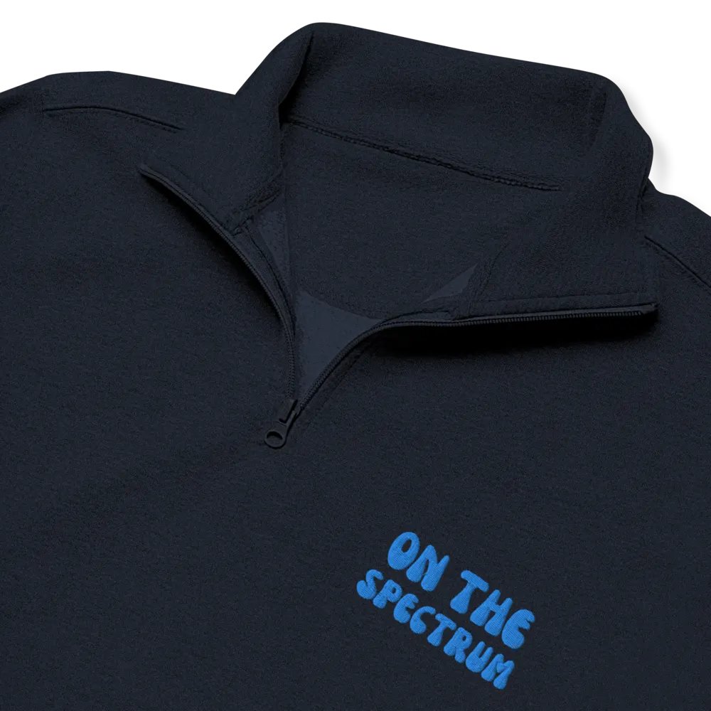 ON THE SPECTRUM (aqua) embroidered quarter zip product image (13)