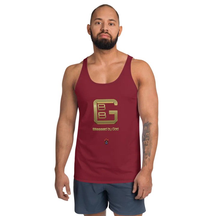 Burgundy BBG Designer Logo Tank-top product image (1)