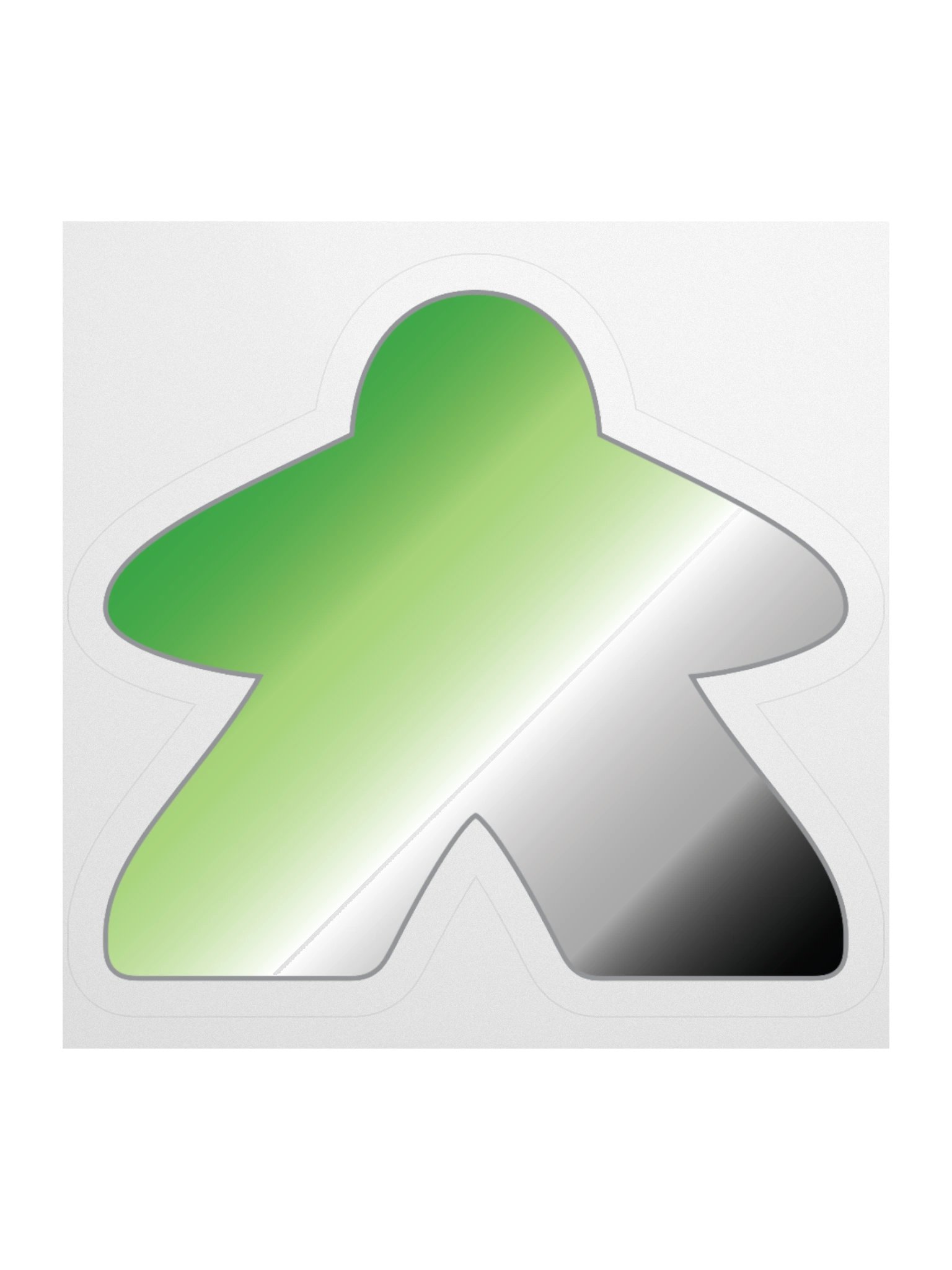 Aromantic Pride Gradient Meeple Sticker product image (3)