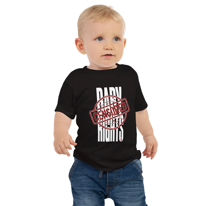 Censored_Baby Rights Unisex Bella+Canvas RAWKDZ T-shirt by EQALL® Essentials_White / Red product image (1)