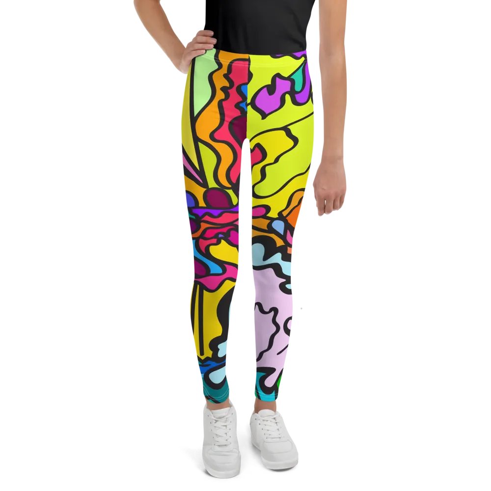 Vibrant Movement Youth Leggings - Wave at Sunset product image (1)