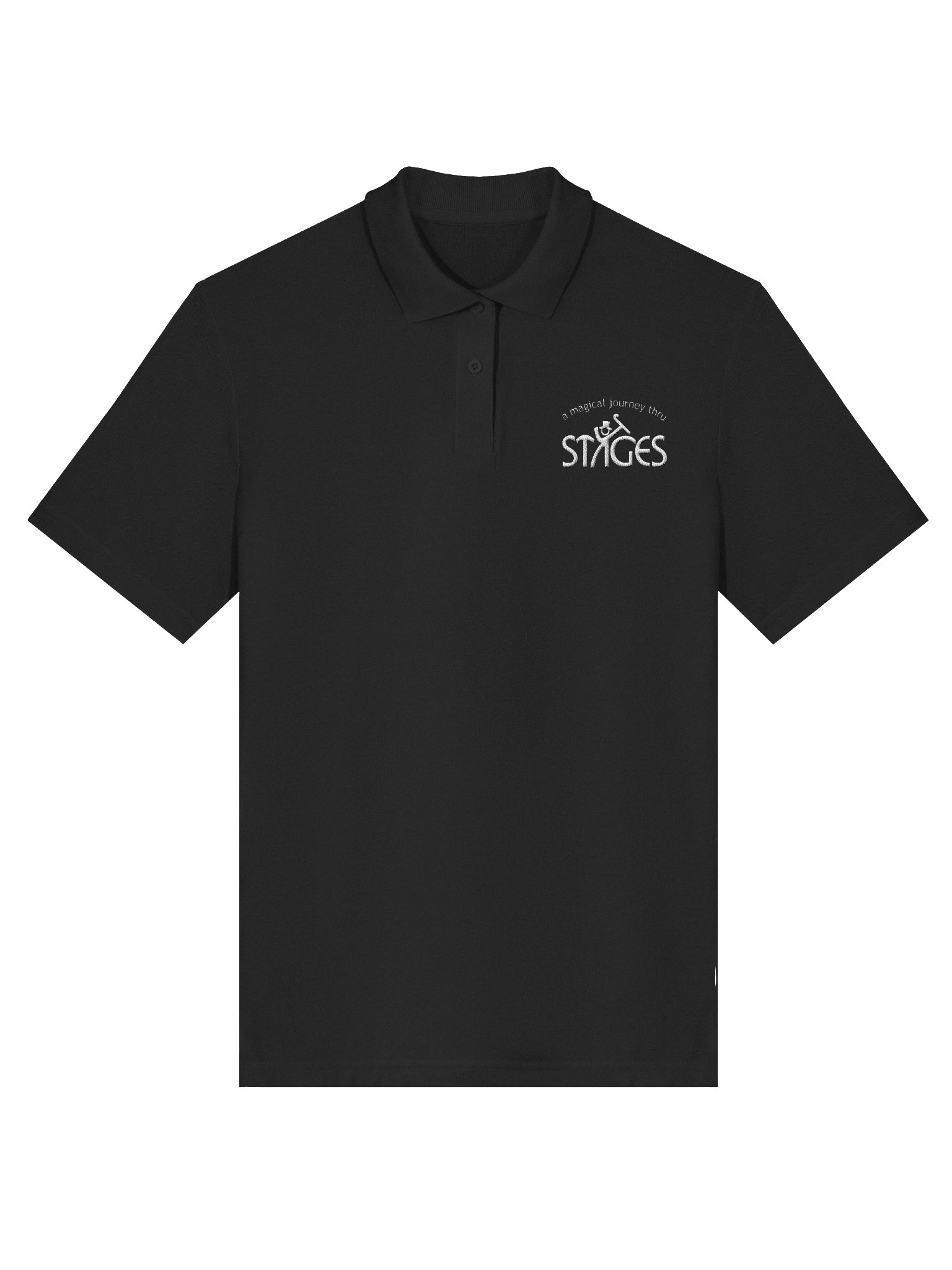 Feminine Polo - Dark with White Embroidered Stages Logo product image (1)