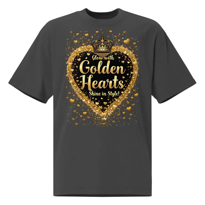 Black History Month Golden Hearts Shine in StyleOversized Tee product image (1)