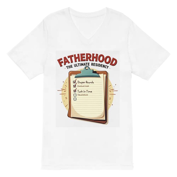 Fatherhood Residency Checklist V-Neck Tee product image (2)