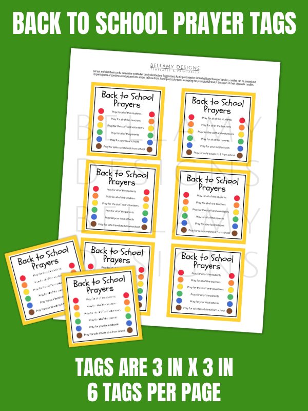 Back to School Prayers - Activity Gift Tags product image (2)