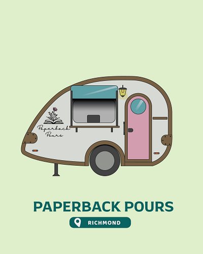 This one was fun to draw, it’s the @pbpourscoffeeco coffee trailer - another one of the new coffee spots you’ll find in the u...