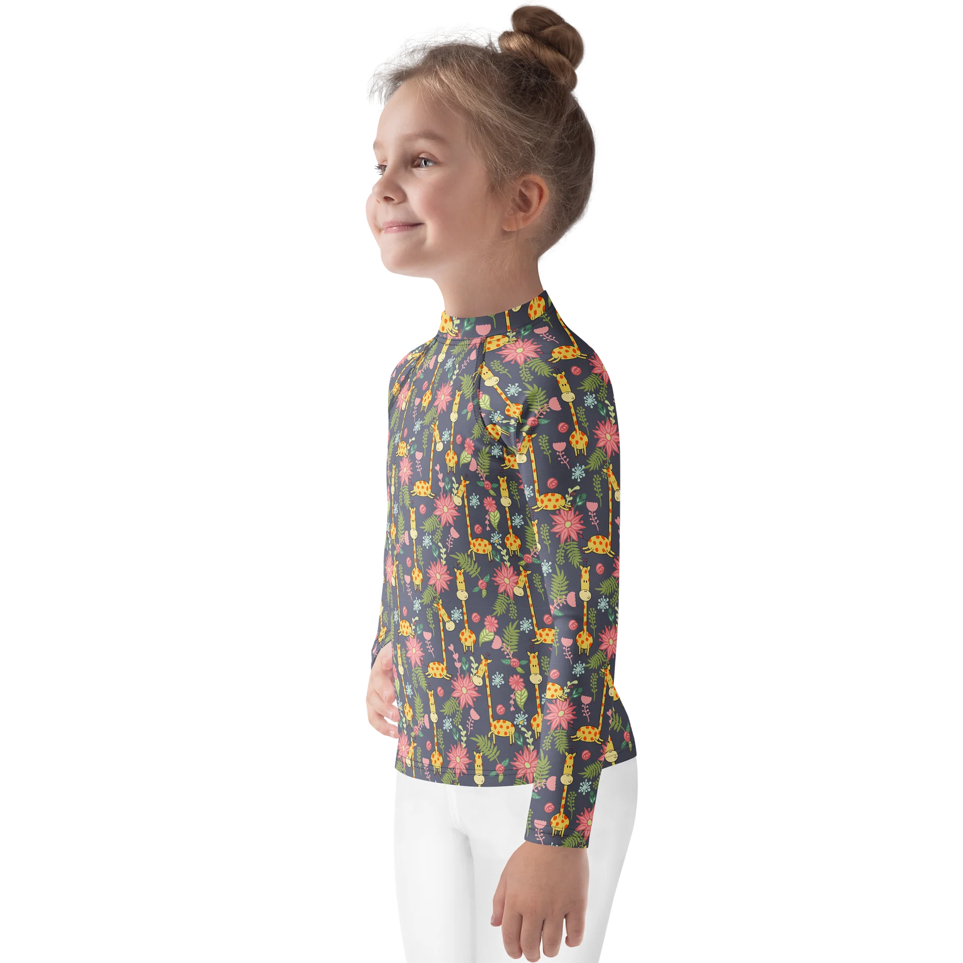 Tropical Giraffe Adventure Kids Rash Guard product image (3)