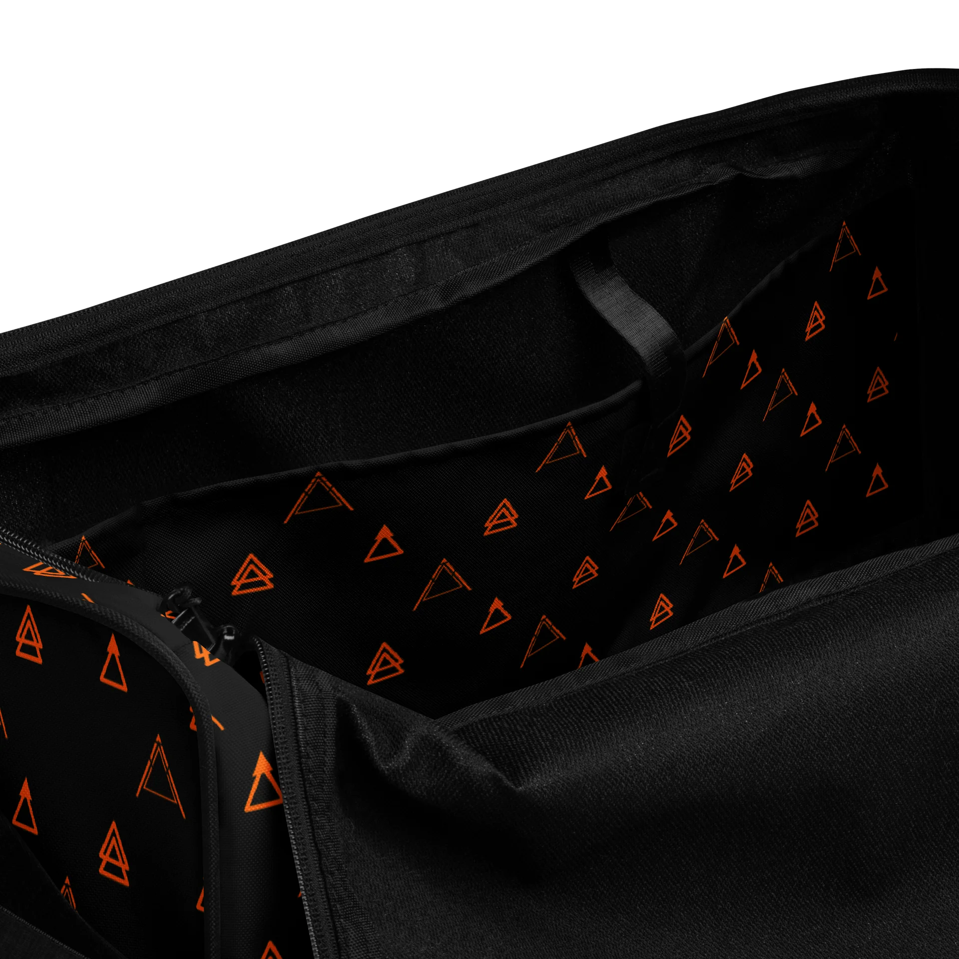 Black & Orange Geometric Weekender Duffle Bag product image (6)