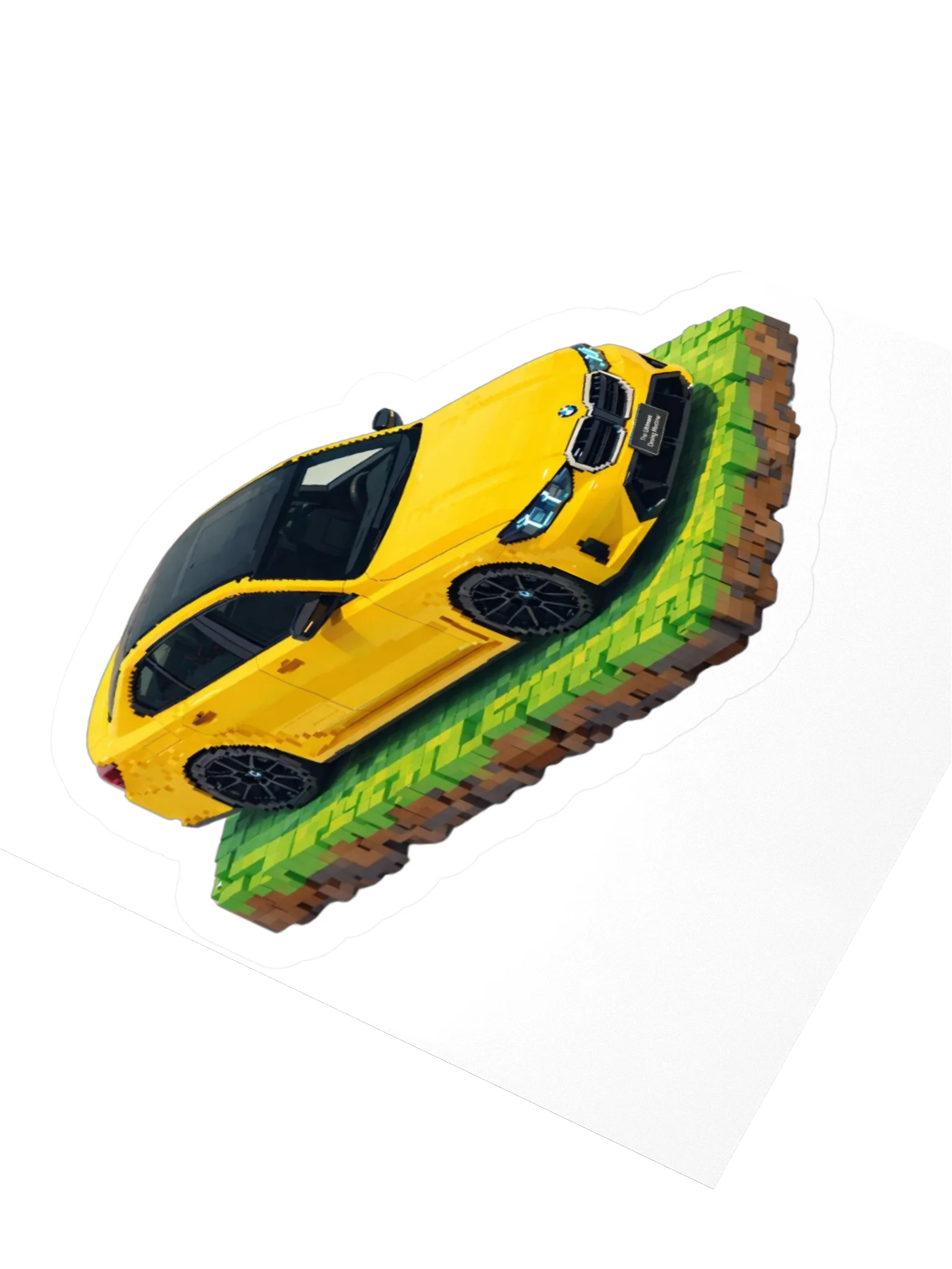 Speed Yellow BMW M5 Sticker (Pixel, Retro, Minecraft) product image (9)