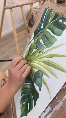 💛🌿🖌️💚

#workinprogressart #watercolormonsteraleaf #watercolormonstera #paintinginprogress #tropicalwatercolorpainting