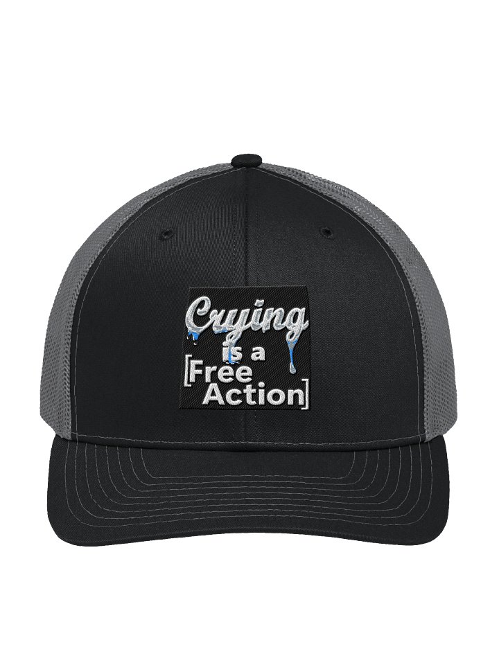 Crying is a [Free Action] Embroidered Trucker Hat product image (1)
