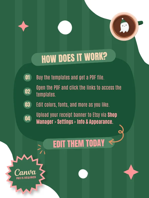 Coquette Christmas Etsy Receipt Banner Template product image (5)