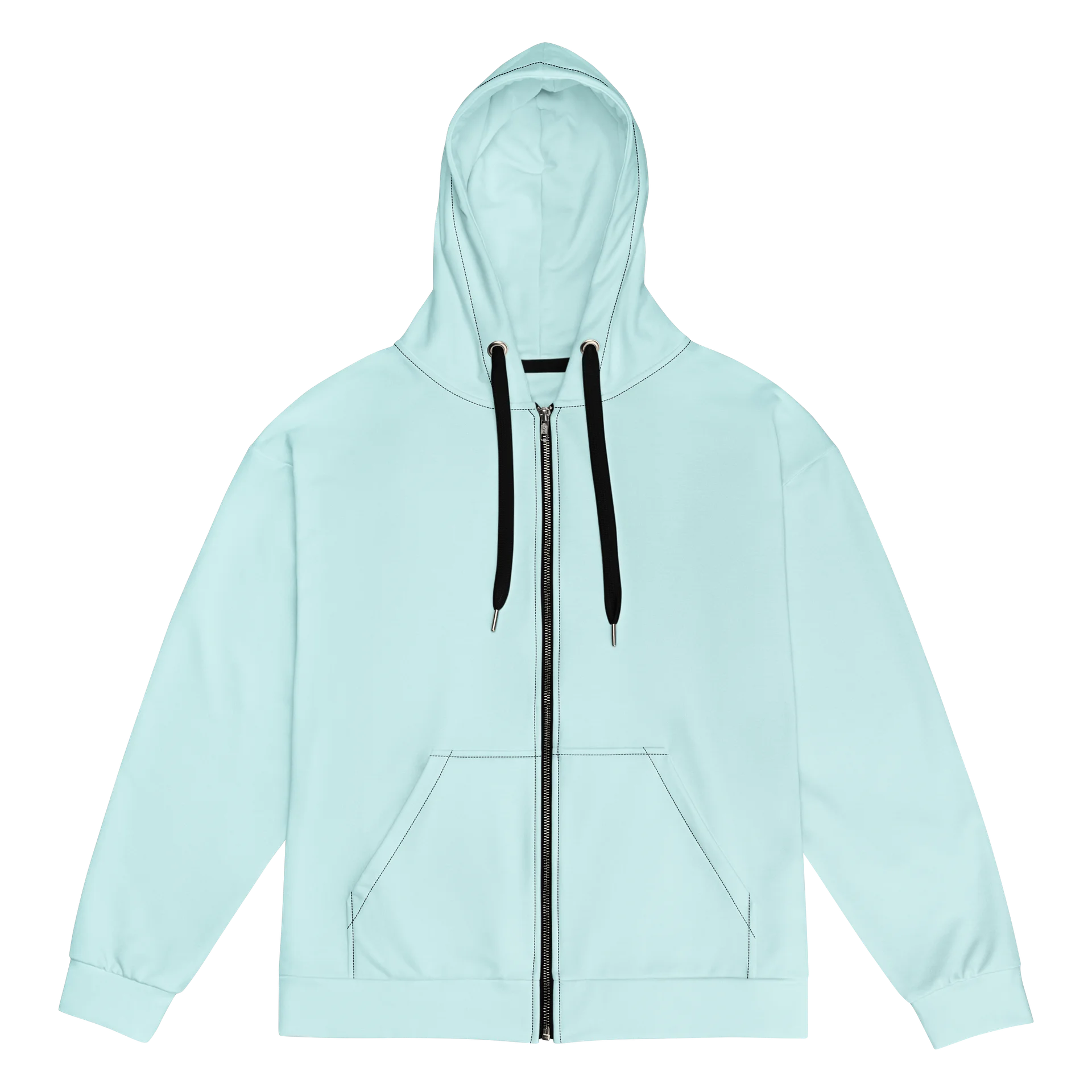 Sky Blue All-Over Print Zip Hoodie product image (1)