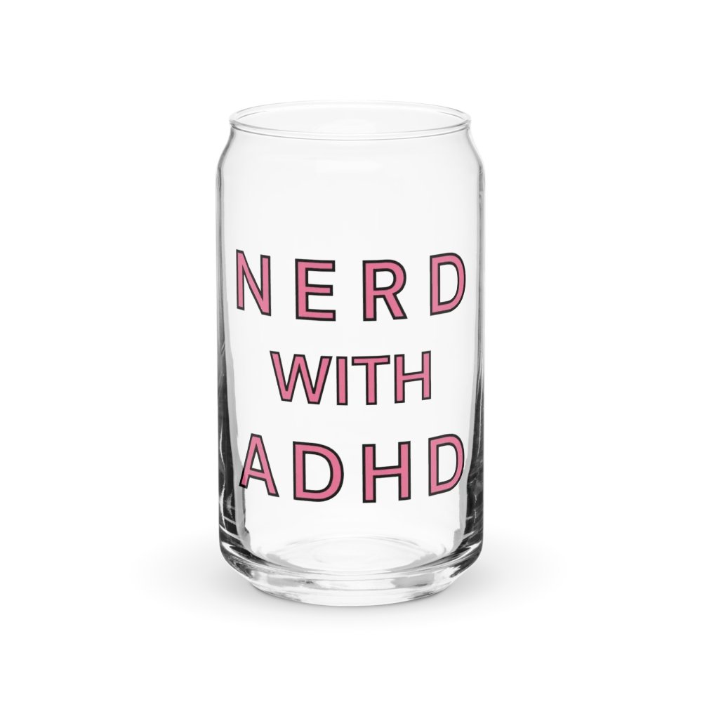 Nerd With ADHD Can-Shaped Glass product image (2)