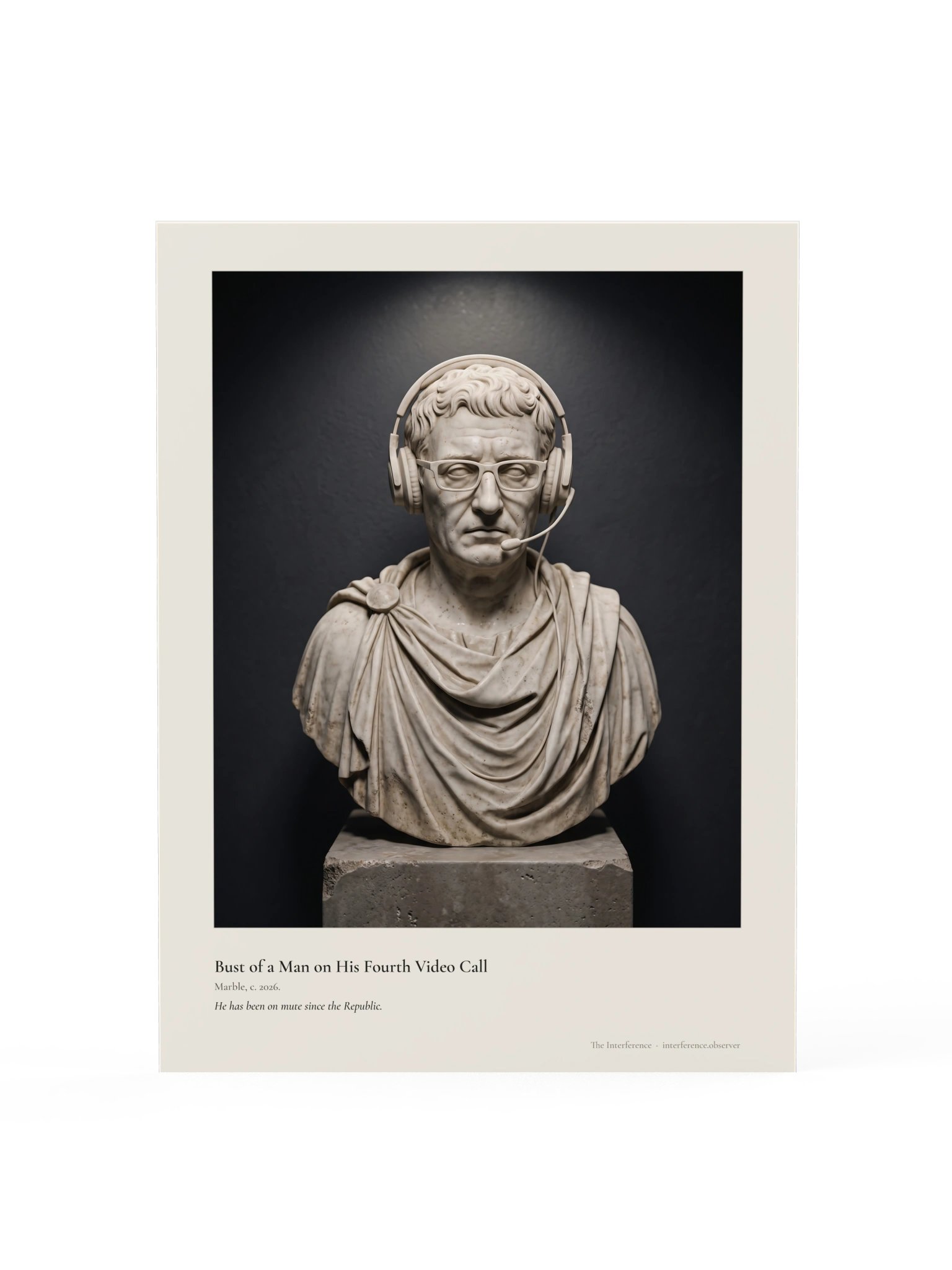 Bust of a Man on His Fourth Video Call product image (2)
