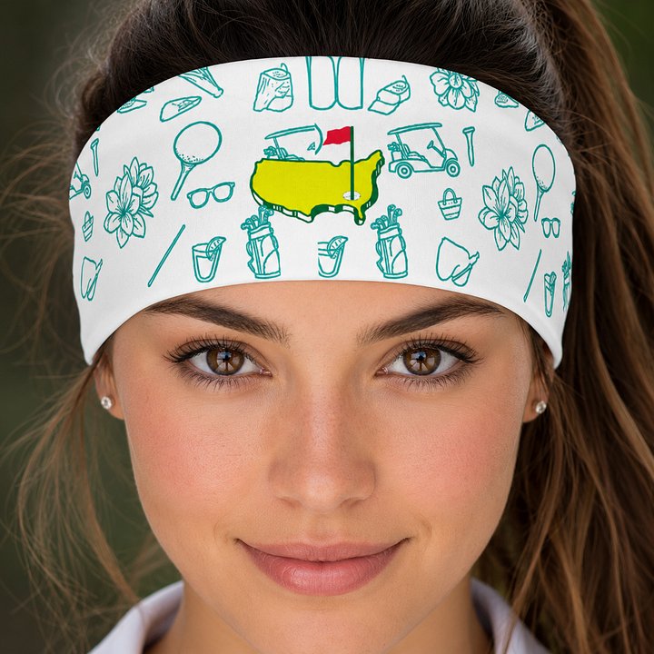 Masters Golf Headband | 2026 Tournament Pattern Sports Sweatband product image (1)