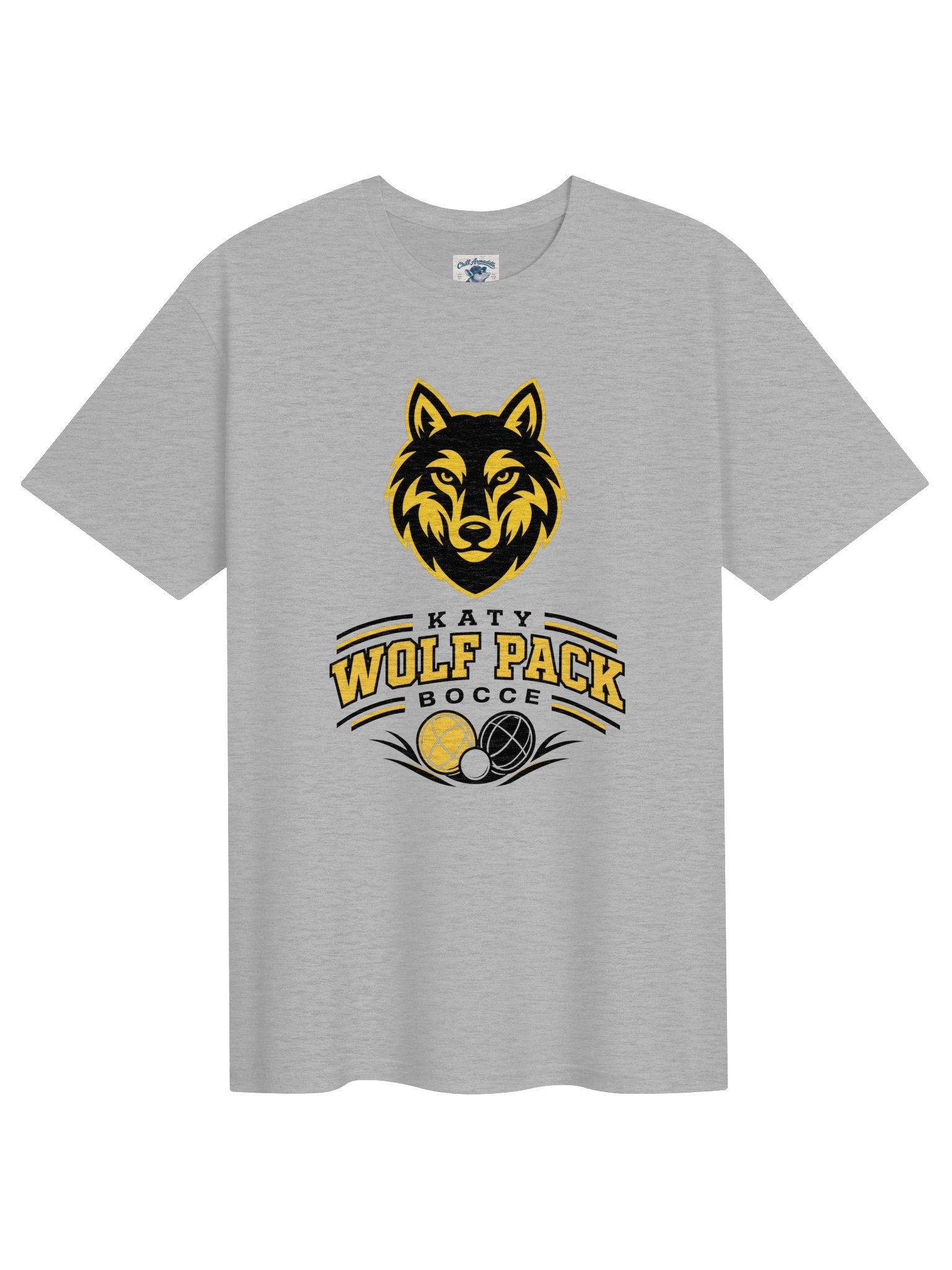 Katy Wolf Pack Bocce Wolf Logo Tee (White or Grey) product image (1)