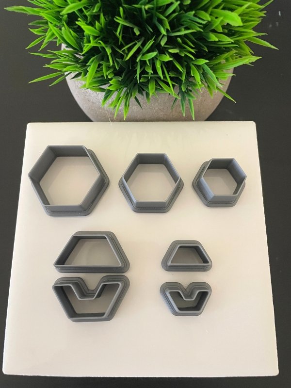 Hexagon Clay Cutter - 7 Piece Set product image (1)