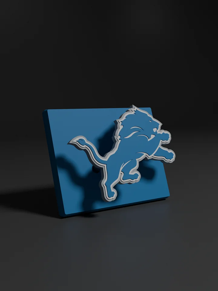 Detroit Lions 3D Printed Floating Logo Sign (Digital File Only) product image (1)