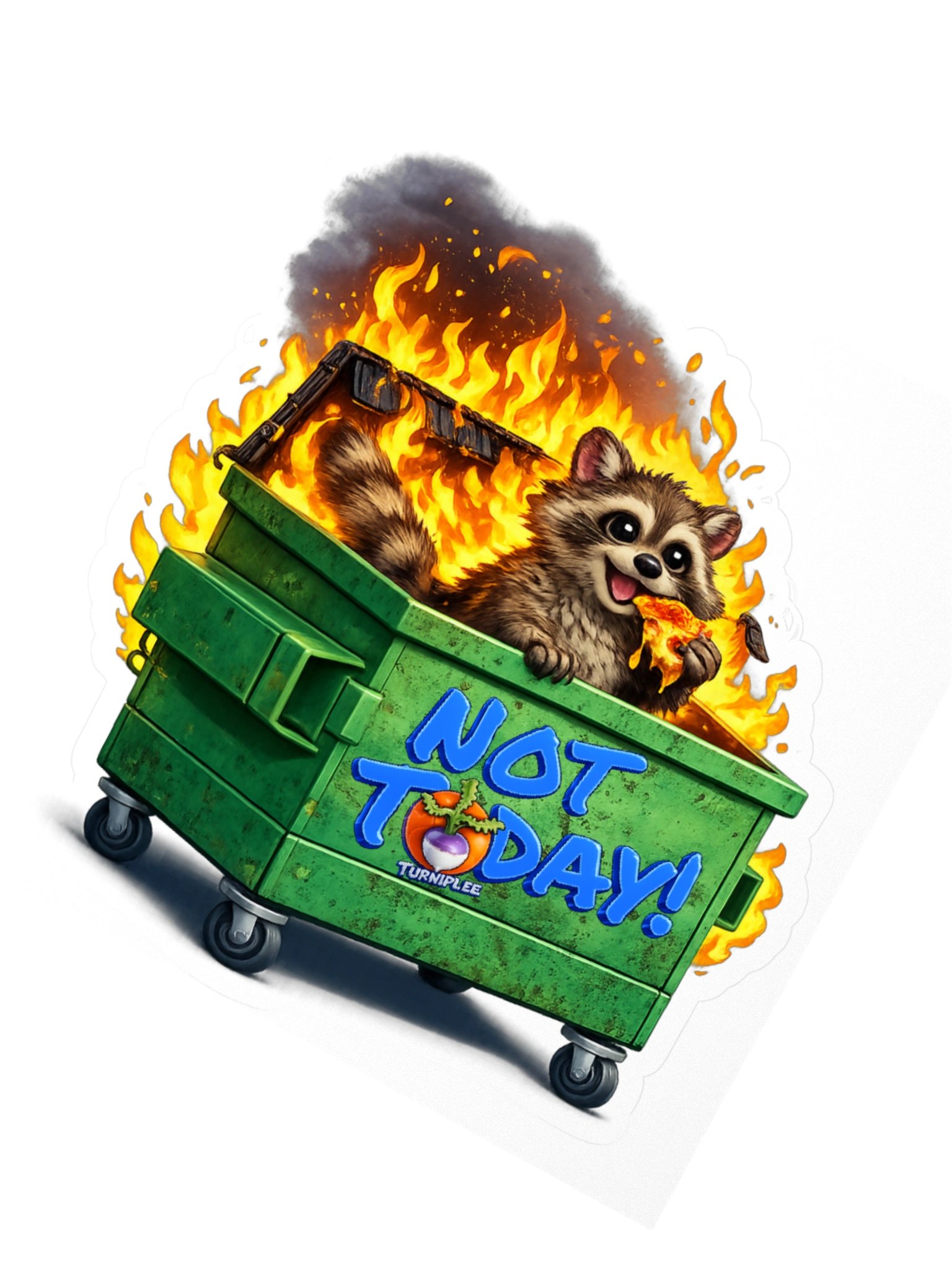 Not Today! Raccoon Kiss Cut Stickers product image (2)