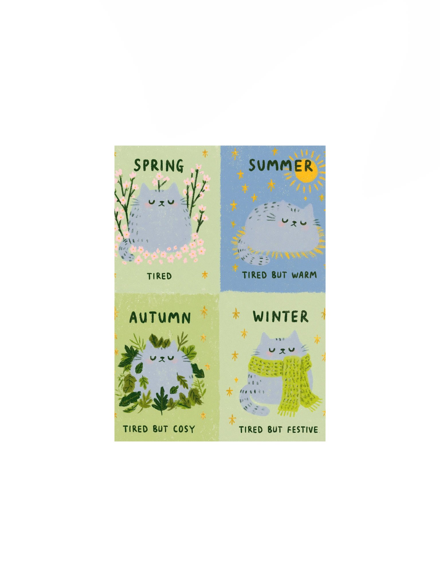 Sleepy Cat Through the Seasons product image (3)