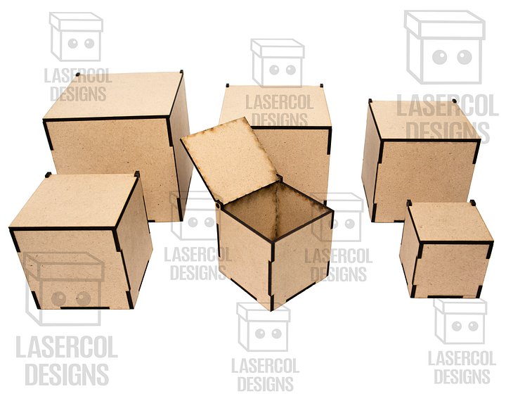 Boxes Set 5 (6 sizes) - Laser Cut Files product image (2)