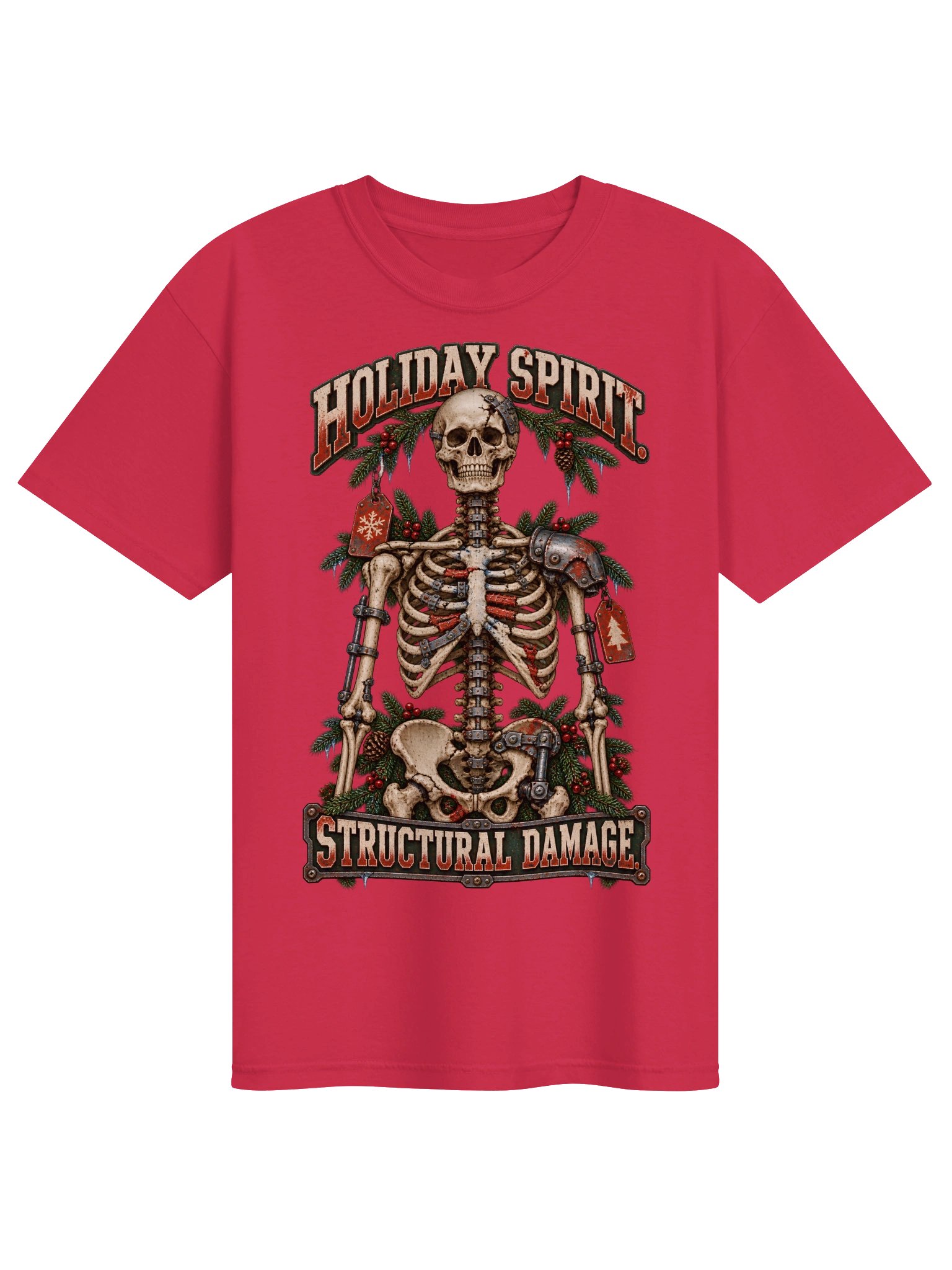 Funny Christmas Surgery Shirt — Holiday Spirit, Structural Damage | Broken Sleigh™ product image (2)