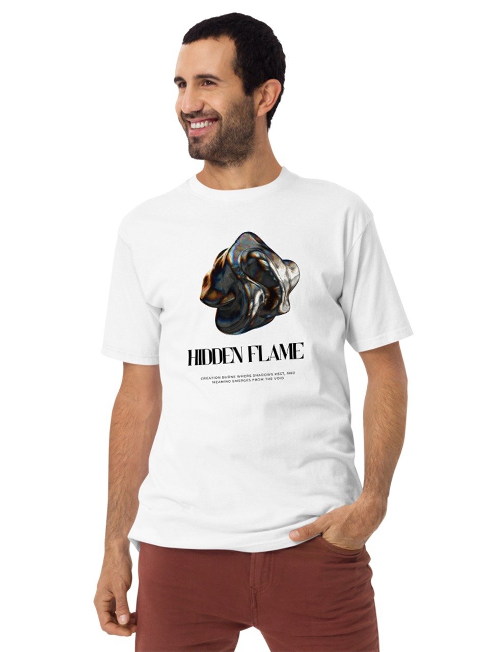 Hidden Flame Men’s Premium Heavyweight Tee by Cotton Heritage MC1086 product image (1)
