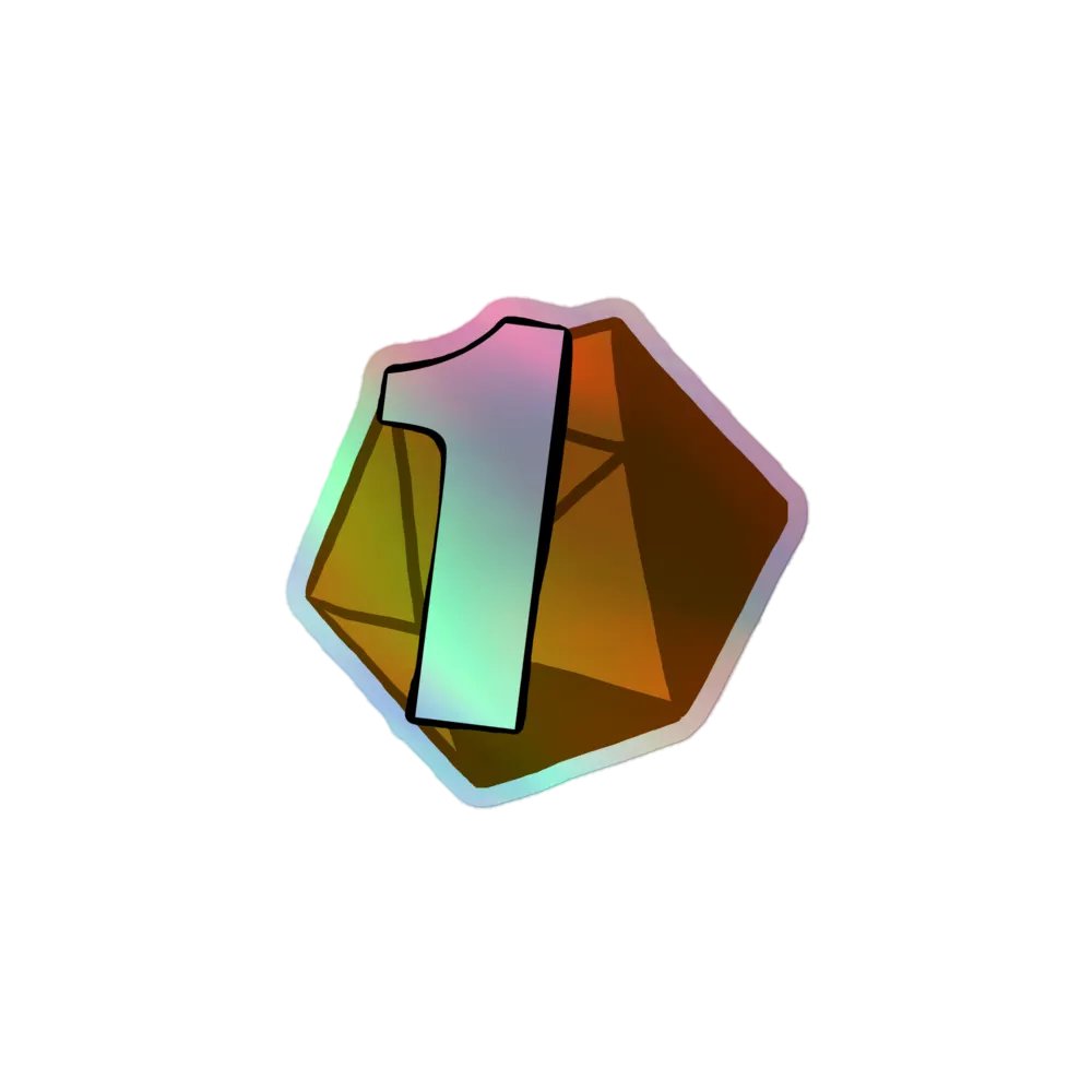 NAT 1 HOLO DICE STICKER product image (1)