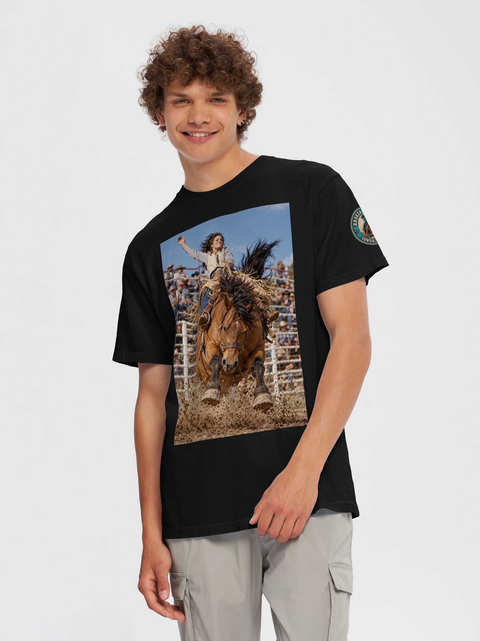 Bronc Riding T-Shirt | Broken Rodeo Cowgirl Division Shirt product image (7)