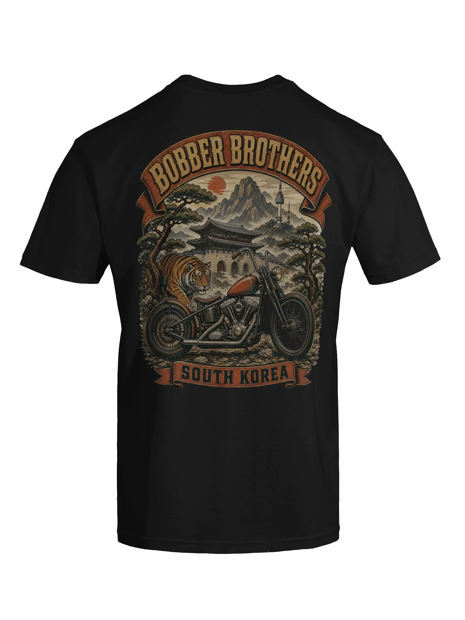 Republic of Korea motorcycle t-shirt design by Bobber Brothers