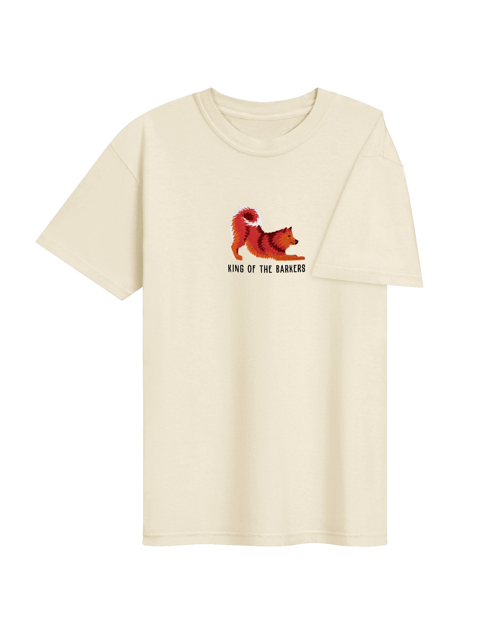 King of the Barkers T-Shirt(Embroidered) of a Finnish Spitz(Red) product image (44)