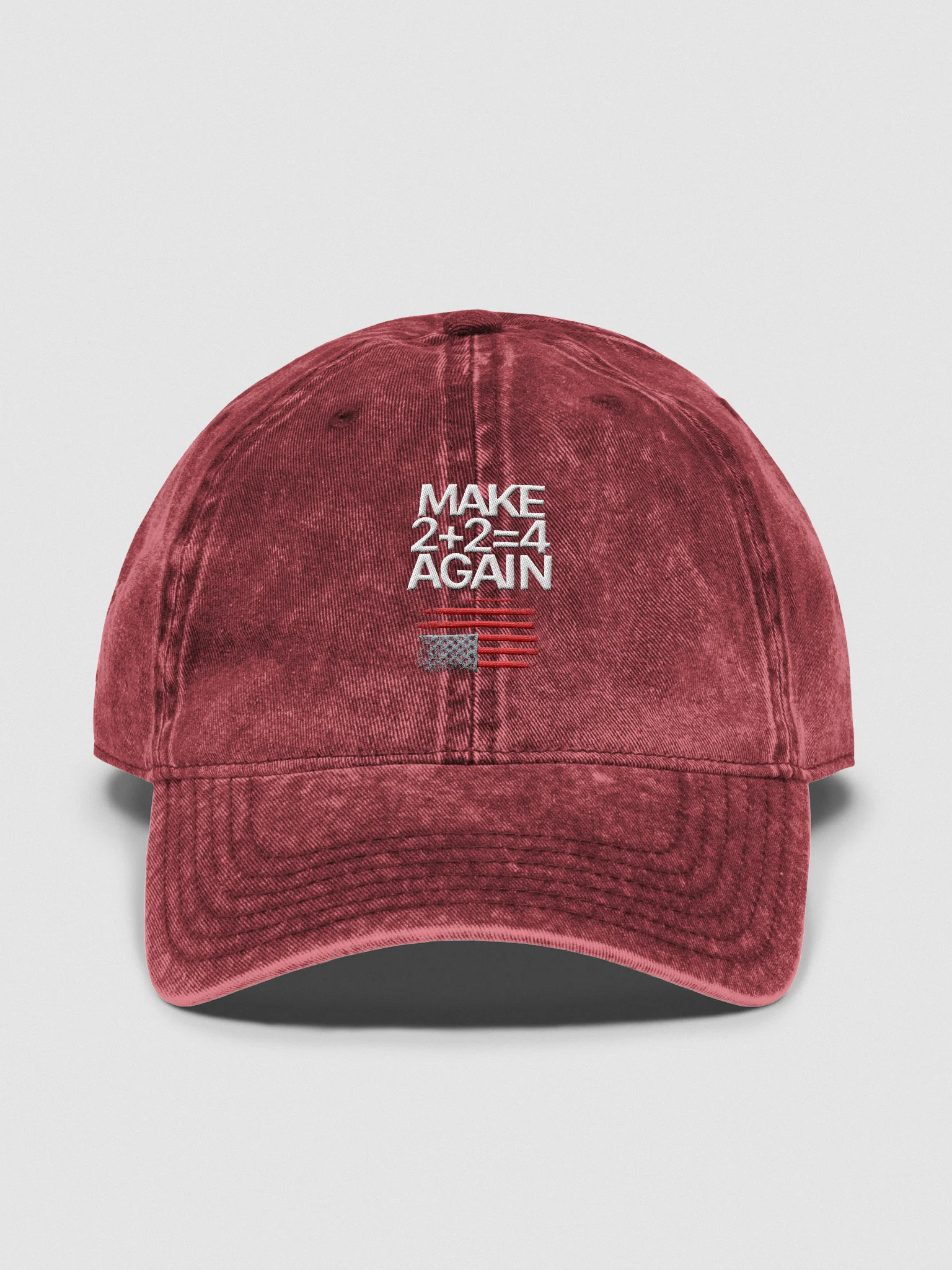 Make 2 + 2 = 4 Again Cap | Maroon product image (1)