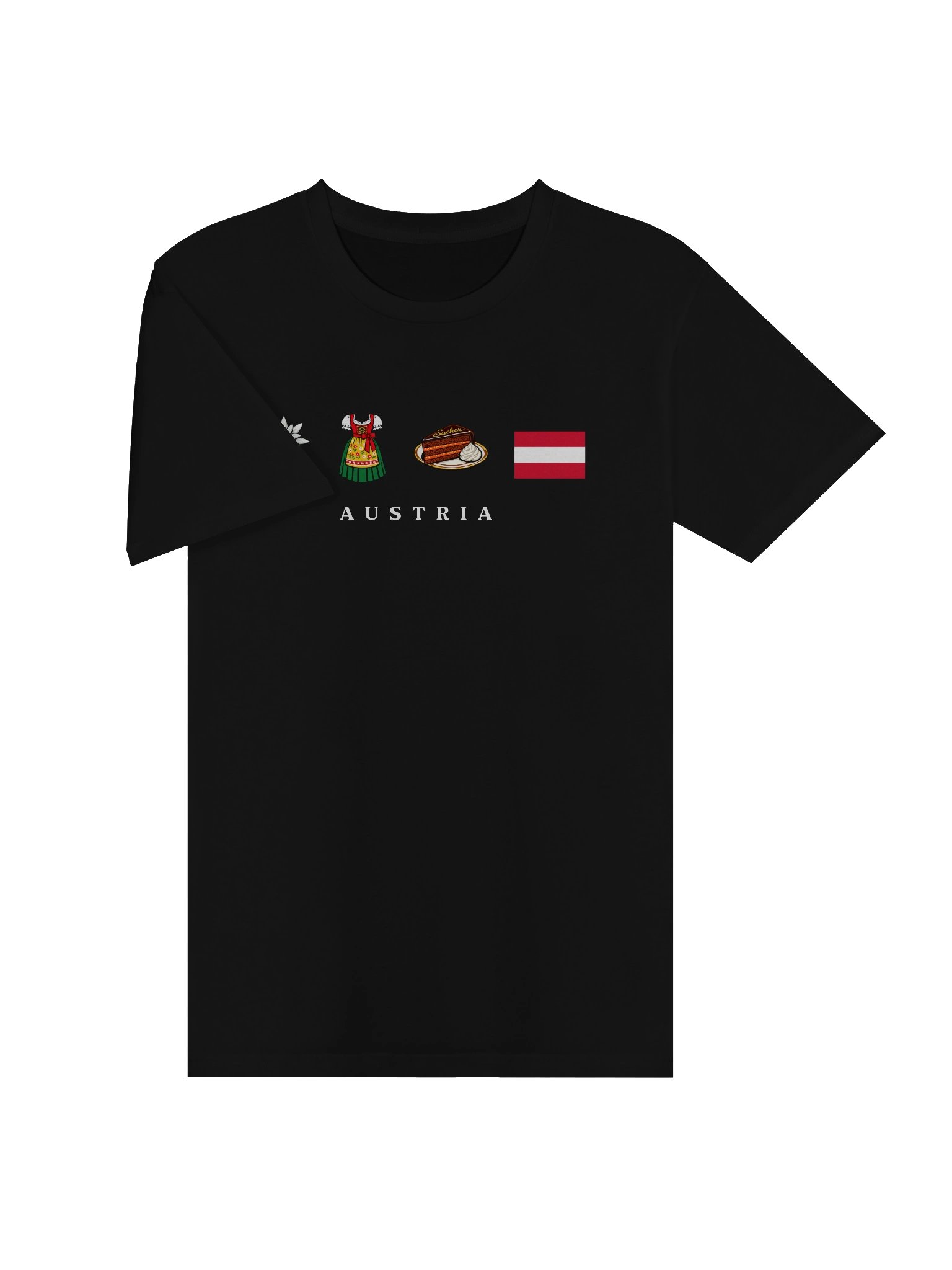 Austria Heritage T-Shirt | Edelweiss Sachertorte Dirndl | Österreich Pride Apparel | Minimal Alpine Roots Wear product image (3)