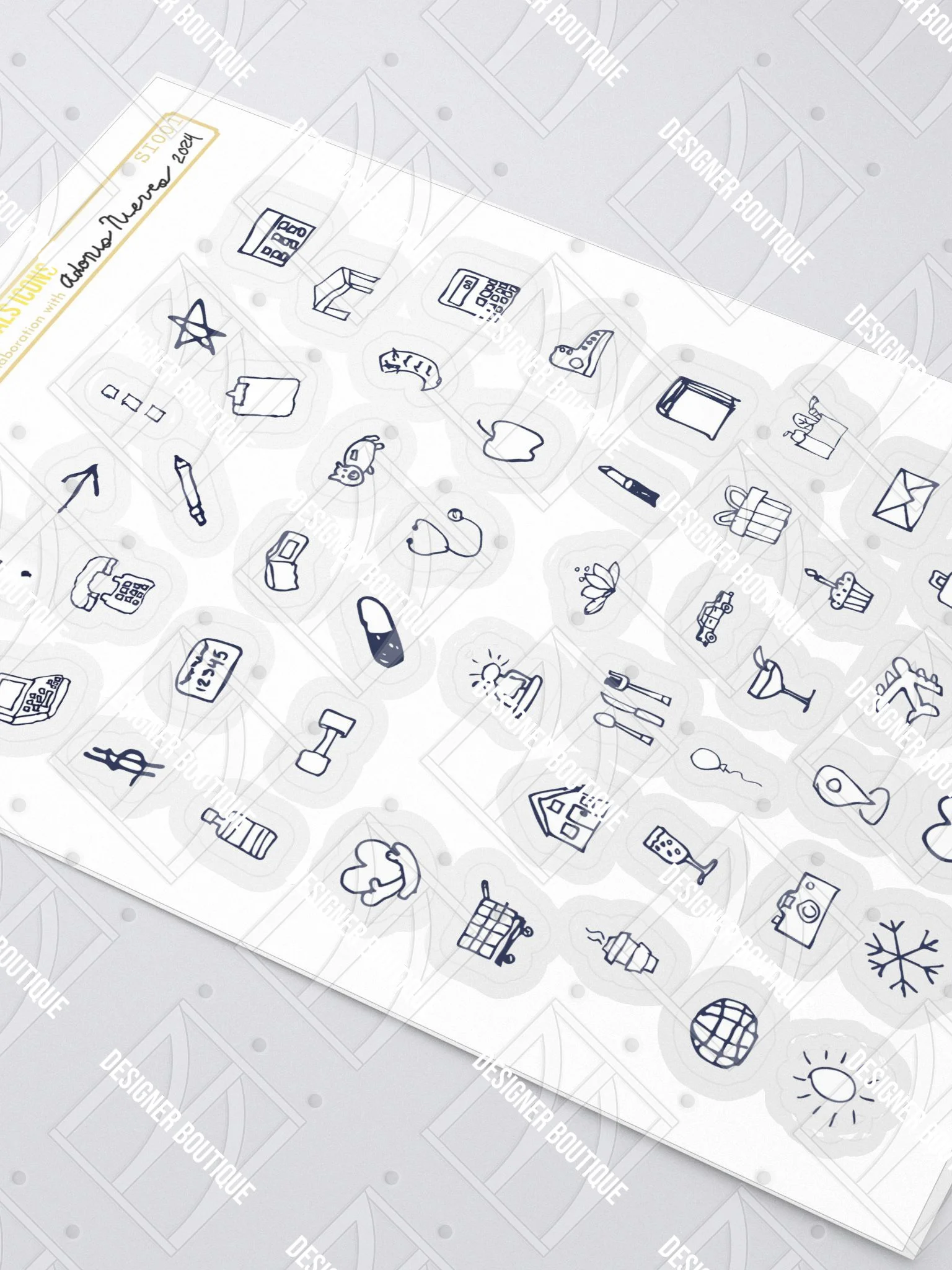 NN Designer Boutique x Adonis Nieves Essentials Icons Sticker Sheet product image (2)