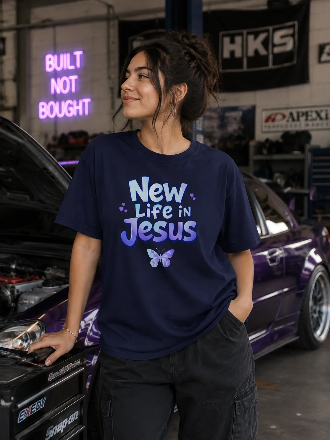 New Life in Jesus Born Again Christian T-shirt product image (3)