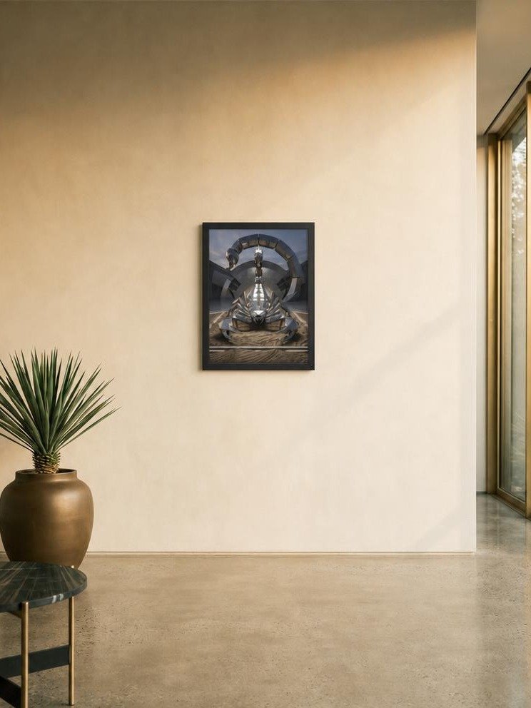 Geometric Scorpion Framed Poster - Neo-Deco Wall Art product image (25)
