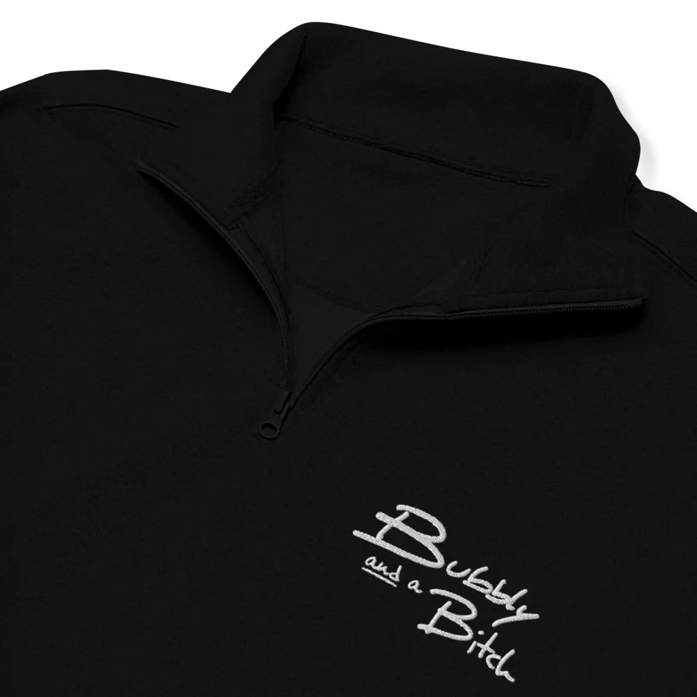 Bubbly and a B*tch (white) embroidered quarter zip product image (1)