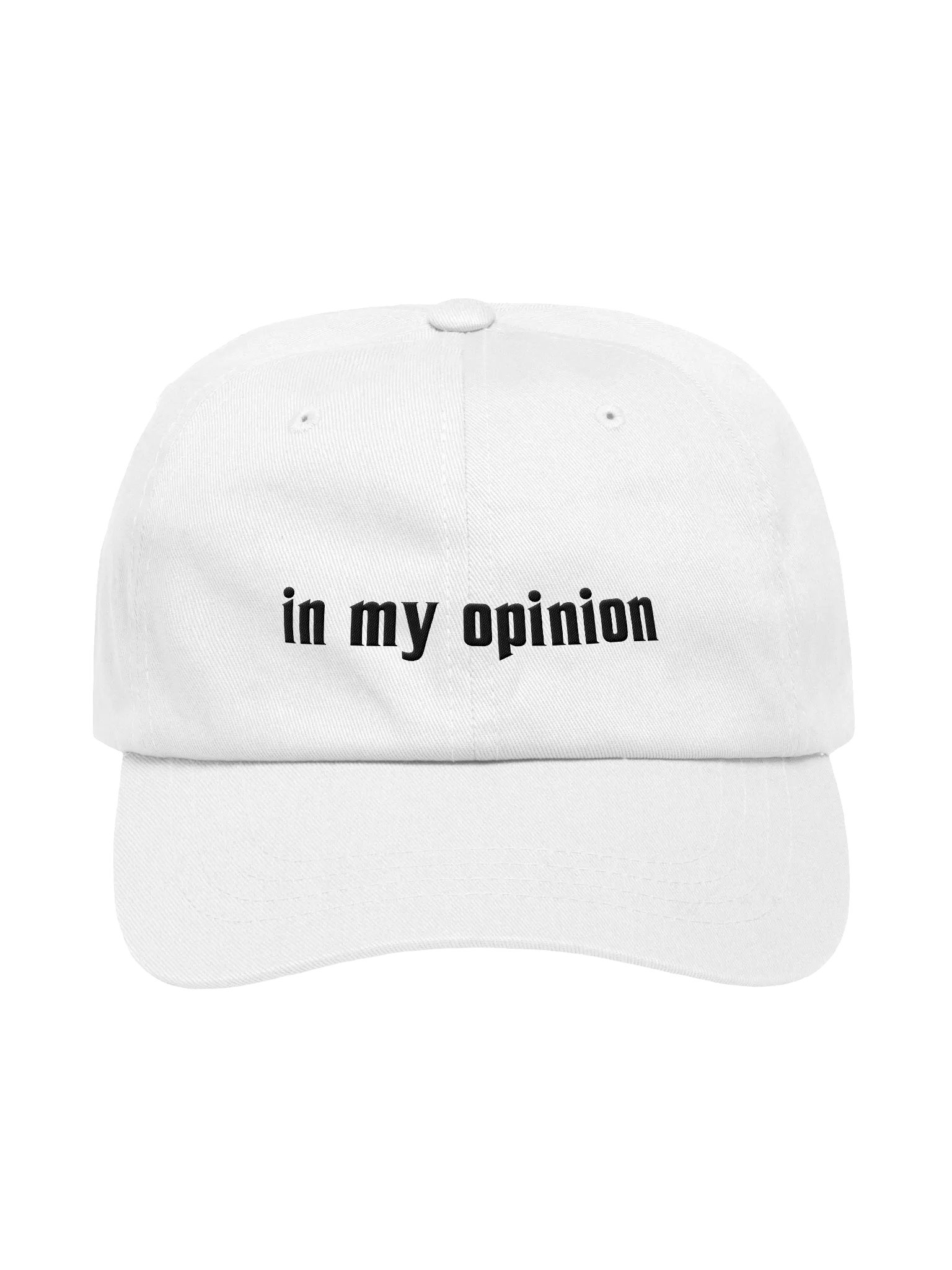 "in my opinion" black embroidery dad hat product image (1)