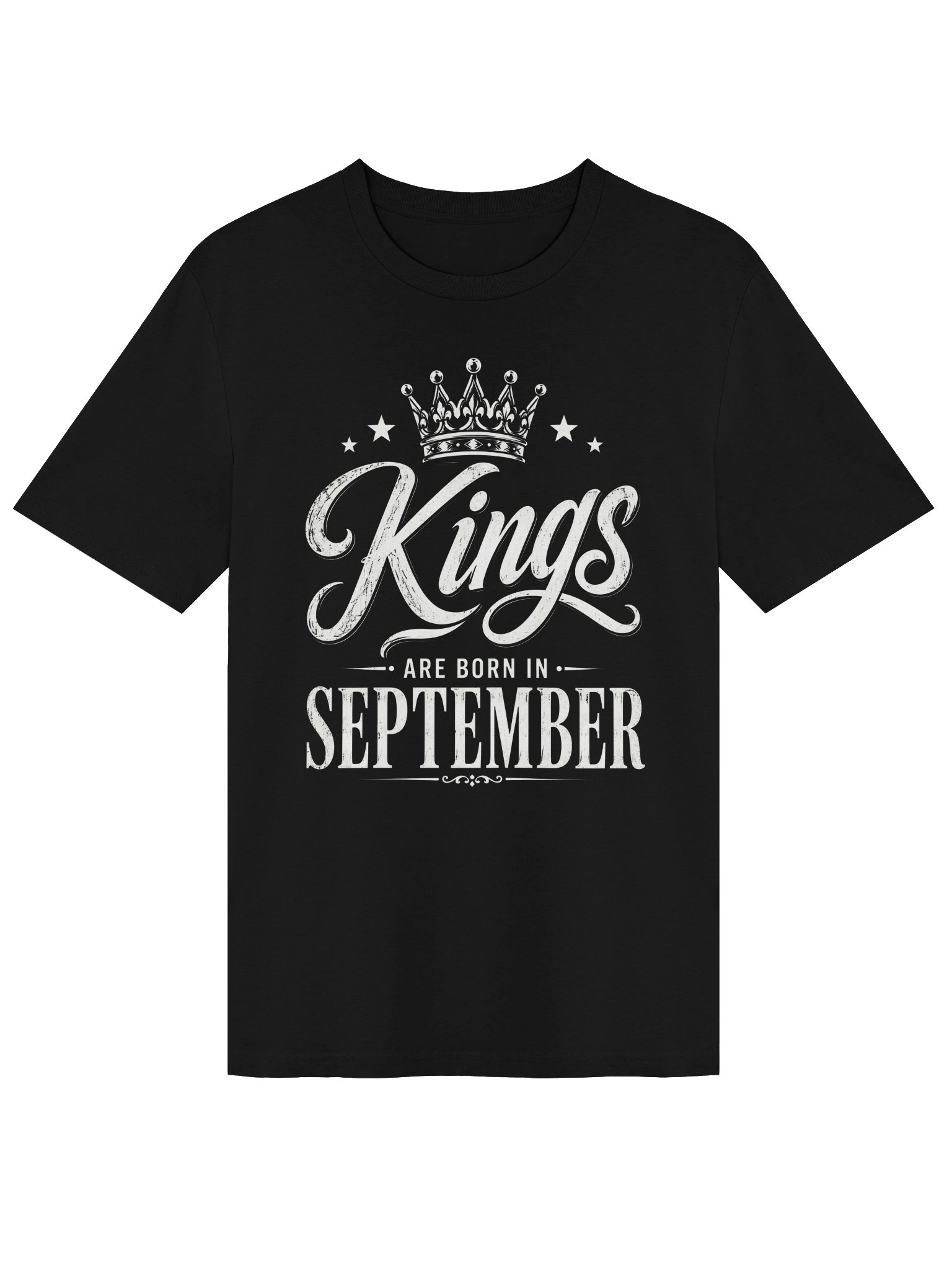 Funny September Birthday Shirt, Kings Are Born In September T-Shirt, September King Birthday Gift, Proud King Graphic Tee product image (1)