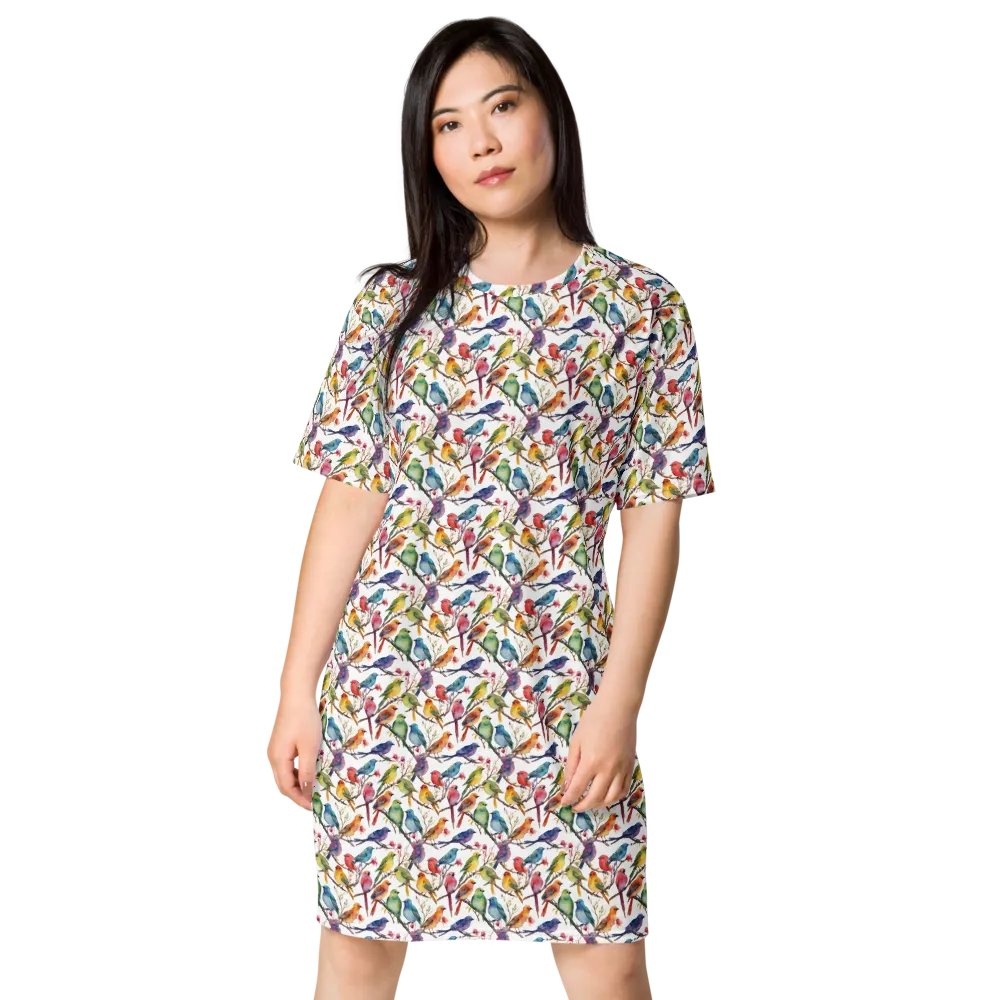 Multi Coloured Birds Dress product image (5)