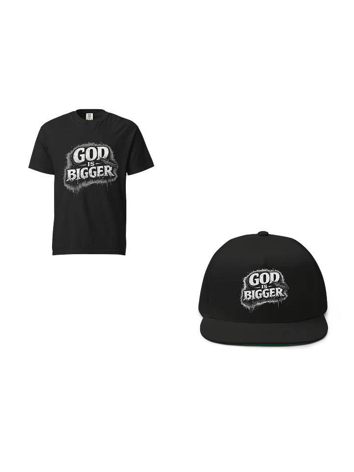 GOD IS BIGGER HAT AND SHIRT product image (1)