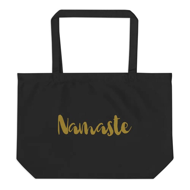 Namaste Text Eco-Friendly Large Tote Bag product image (1)