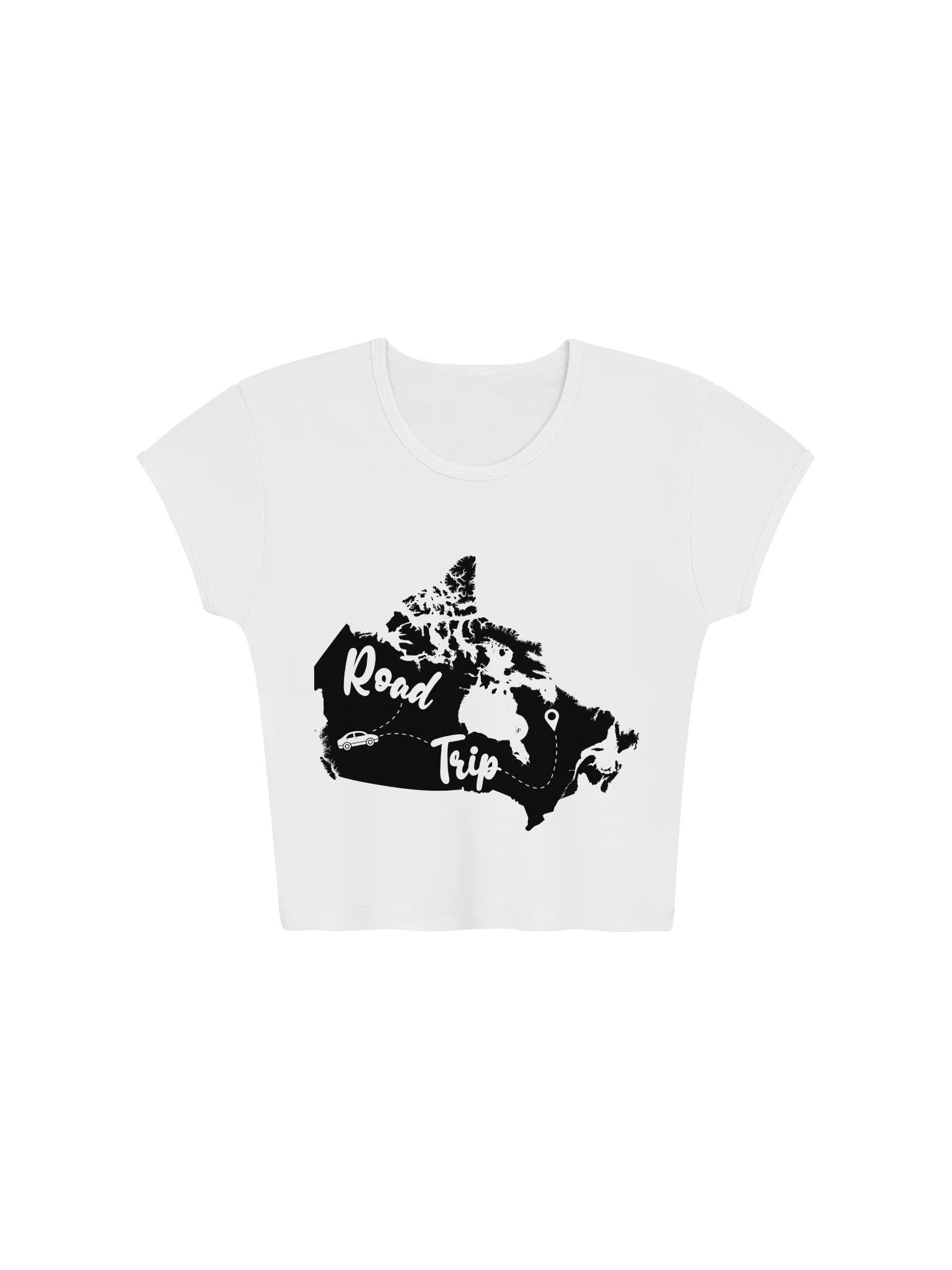 Road Trip Canada Map Baby Tee Crop Top product image (1)