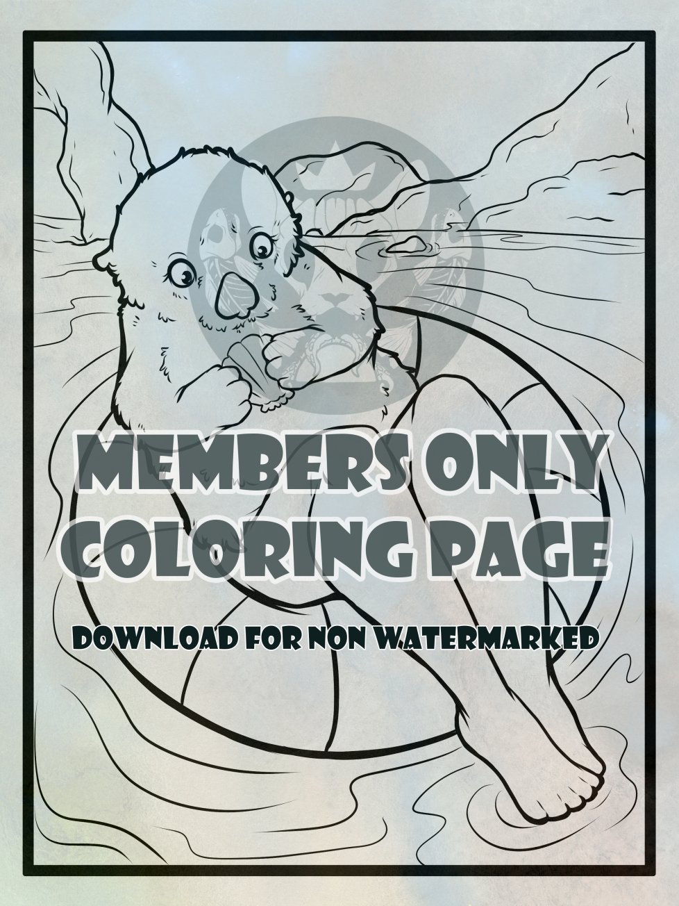 Leggy Otter - coloring page product image (1)