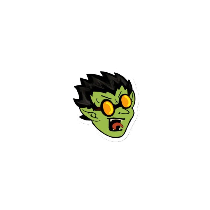 Goggle-Wearing Scream Goblin Die-Cut Magnet product image (1)