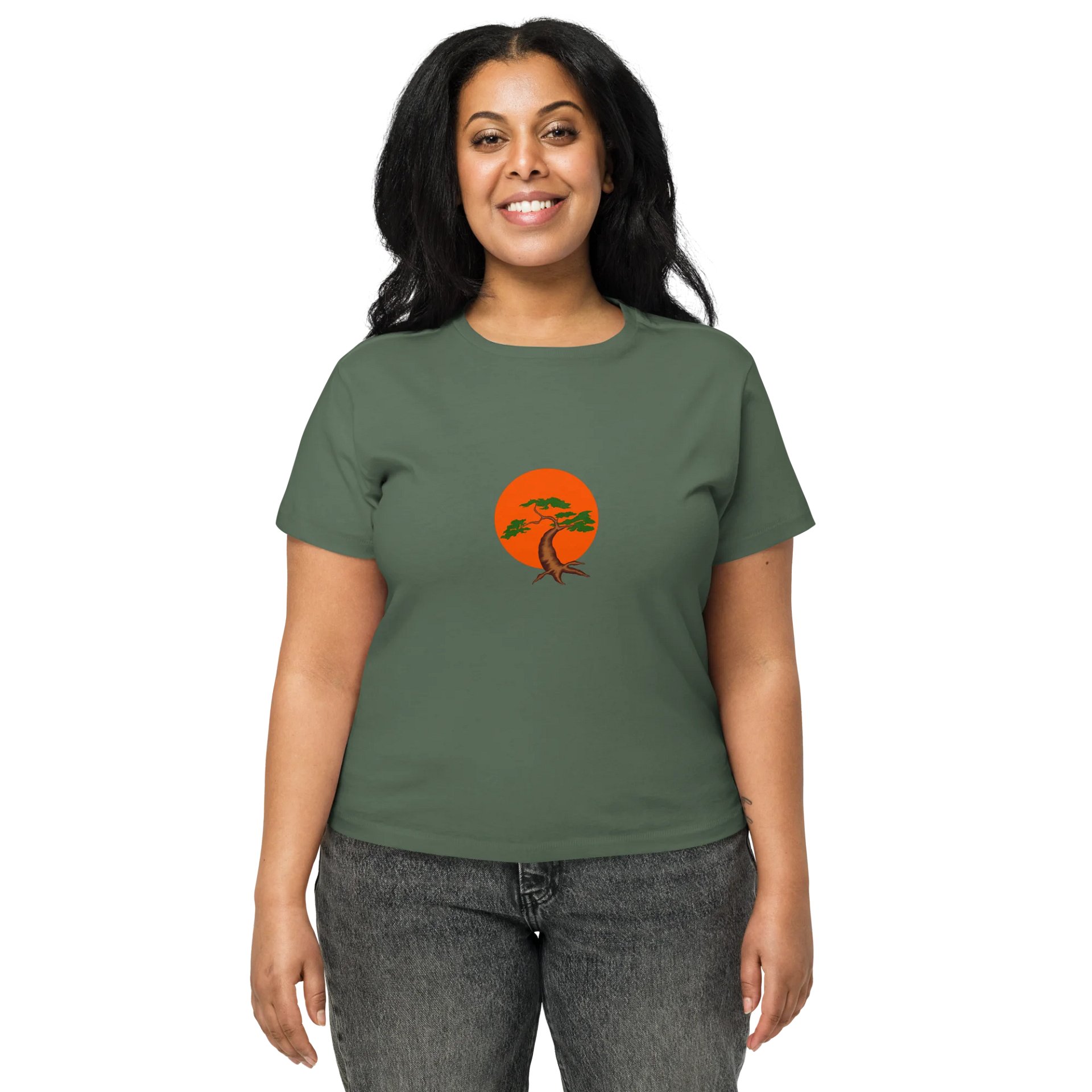Nature's Sunset Tree High-Waisted Tee product image (1)